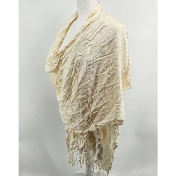 Pashmina Scarf Wrap Shawl Bundle of 5 Red, Black, Cream, Silver, Tan Fringe - Picture 8 of 13